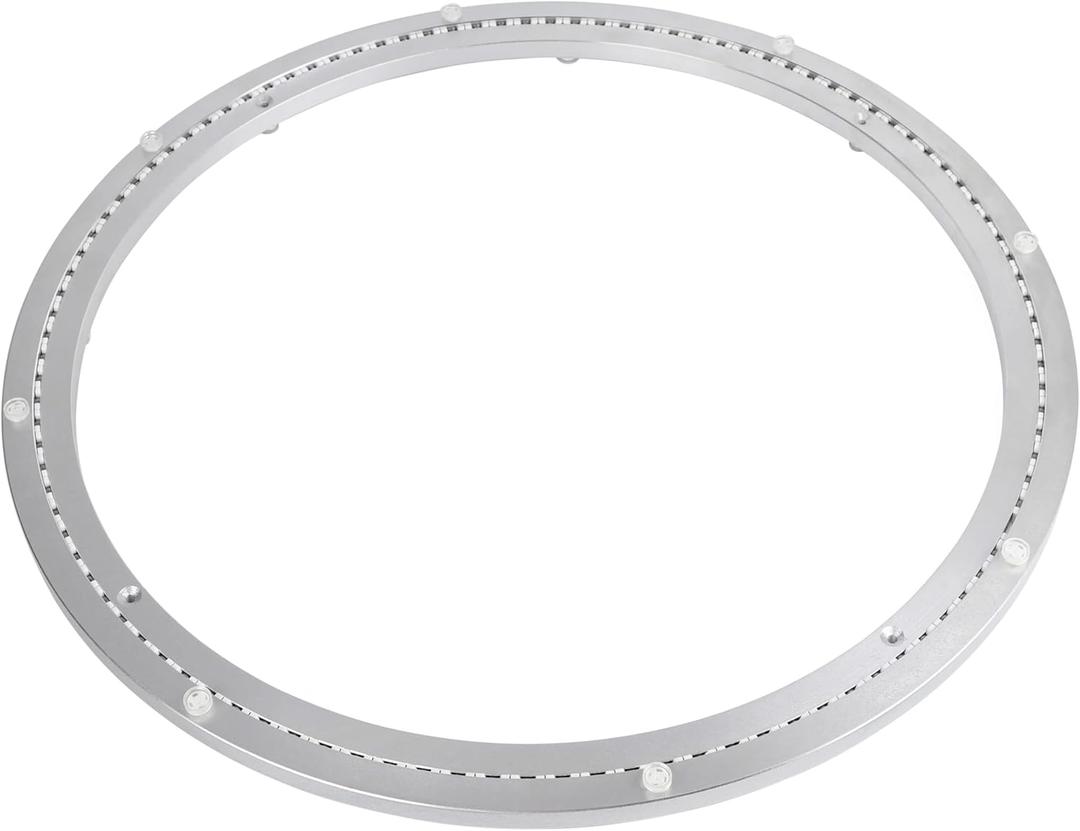 24 Inch Lazy Susan Aluminum Alloy Rotating Turntable Bearing, Non - Slip Mute Metal Bearing Swivel Plate Hardware for Dining and Workbench,880 Pounds Capacity