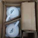 LE TAUCI Espresso Cups with Saucers 3 oz, Set of 4 Ceramic Demitasse Cup and Saucer Set for Double Espresso Shot, Lungo, Ristretto, Embossed Coffee Cups, White