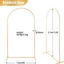 7.2 ft Gold Metal Balloon Arch Stand, Arch Backdrop Stand with Stable Base Easy-to-Install Wedding, Birthday, Baby Shower & Garden Party Decoration