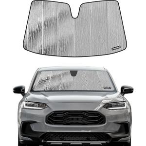 Windshield Sun Shade for Honda HR-V 2023-2025,Front Window Sunshade Shield,2-in-1 Reflective Sun Shade,Silver for Summer, Black for Winter