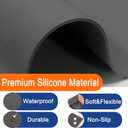 47.3''x23.6''(120cmx60cm) Extra Large Silicone Mat for Kitchen Counter, Heat Resistant Countertop Protector, Non-Slip Waterproof Kitchen Island Mat, Easy to Clean, Semitransparent