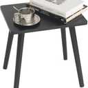 AWASEN Side Table, Small Black End Table for Living Room Bedroom Office Small Spaces, Modern Accent Side Table Nightstand with Solid Wood, Easy Assembly, (Black)