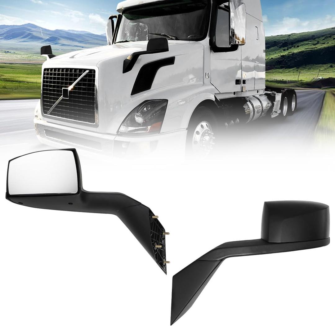 Hood Mirrors Truck Assembly Replacement Volvo Rear View Mirrors Compatible with Volvo VNL 1997-2014 (Painting, Pair)