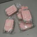 VioraWhite 10 Pcs Mini Suitcase Empty Storage Box and Plush Ball Keychain Candy Luggage Containers Packaging Case for Bridal Shower Baby Shower Party Favors Travel Gifts (Pink)