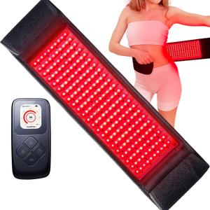 Infrared Red Light Therapy Belt: 460 LEDs 830nm 630nm High Level Red Light Therapy for Body - Cordless Timer High Power Pain Relief for Back Shoulder Neck Use at Home - Black