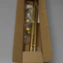 GXOACKJ 2 Pack Gold Curtain Rods for windows 32 to 62 inch, 5/8 inch Splicing Heavy Duty Metal Curtain Rod Set with Brackets