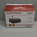 Homemate Heated Blanket Electric Throw - 50"x60" Heating Blanket Throw 1/2/4/6/8 Hours Auto-Off 10 Heat Levels Over-Heat Protection Soft Flannel Sherpa ETL Certification (05 - Black(striped))