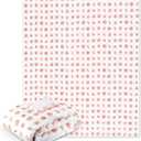 SmoothNovelty Ocean Life Ocean Beach Throw Blanket 50x60in Pink Nautical Coastal Bed Blanket Seashell Starfish Soft Flannel Throw Blankets for Adults for Sofa Couch Bed Room Birthday Gifts Decor