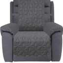 Ameritex Waterproof Nonslip Recliner Cover Oversized Christmas Decor Stay in Place, Dog Couch Recliner Cover Furniture Protector for Pets and Kids (Dark Grey, 30'')