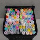 SFAIH Alcohol Markers Fine & Chisel - Ideal Gift & Stocking Stuffers - 81 Colors Dual Tip - Coloring Illustration Marker for Teens, Beginners Artist [Greeting Card, Leather Storage Box]