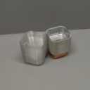 40 Pack Mini Cake Pans with Lids, 5oz Square Aluminum Foil Brownie Baking Cups, Muffin Tin Ramekins, Disposable Dessert Cupcake Cups for Wedding Birthday Party, Champagne