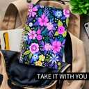 Spiral Journal Notebook, Hardcover Lined Journal for Women, Medium 6 x 8.4 in, 120 Pages Thick Paper, College Ruled Notebook for Writing, Work, Office, and School,Flower Purple