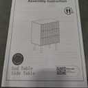 Nightstand with 3 Drawers,Fluted Bedside Table with Gold Frame,25.7" H Black Night Stand,Mid Century Modern Side Accent Table for Bedroom,Living Room