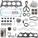 Full Head Gasket Kit With Timing Belt, Compatible with 2001-2005 Honda Civic 1.7L D17A1 Engine,Replace# HS26236PT 14400-PMM-A02 HS4034