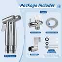 Handheld Bidet Sprayer Kit for Toilet 2 Sets, Feminine Wash, Toilet Cleaning - Stainless Steel, Adjustable Water Pressure, Easy Installation