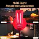 2 x 2pcs USB Car Interior Lights, Retro Touch-Controlled LED Car Light Portable Creative Lamps, Compatible with Power Banks (Red, Green)