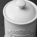 Ceramic Canisters Sets For The Kitchen Canisters For Countertop Set of 3 Airtight Coffee Canisters For Ground Coffee Sugar Storage With Lids Farmhouse Containers for household or kitchen use