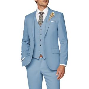 Wangyue Mens Suit 3 Piece Slim Fit Suit for Men Formal Business Suit Wedding Groom Prom Tuxedo Dinner Party, XL
