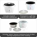IMUSA USA GAU-00013 Electric Nonstick Rice Cooker 8-Cup (Uncooked) 16-Cup (Cooked), White