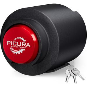 2026 Upgraded Trailer Lock Fits 2-5/16 Inch Coupler, Heavy Duty Trailer Hitch Locks, Anti-Theft Trailer Coupler Lock for RV/Trailer/Cargo/Boat/Camper/Pickup(Red)