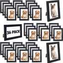 Set of 36 Picture Frame Bulk 4x6 Photo Picture Frames Gallery Wall Photo Frames Simple Black Picture Frames for Wall or Tabletop Display Photos, Paintings, Artwork
