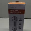 LEVERLOC Shower Grab Bar, 12 Inch Suction Grab Bars for Bathtubs, Shower Handle Handrail for Seniors Bathroom Safety Grip for Elderly, Heavy Duty No Drilling Removable,Grey (Gray)