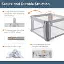 Baby Playpen 47x47 Inch Playpen,Adjustable Playard for Babies and Toddlers,Small Baby Play Pens,Indoor Outdoor Play Yard for Infants with Zipper Door360Mesh Cloth,Grey