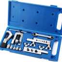 Thorstone Single Flaring Tool & Swaging Tool Kit for HVAC, Tubing, Copper Pipe Flaring with Tubing Cutter and Ratchet Wrench, 45 Degrees, Blue