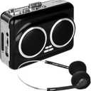 Dual Speaker Pure Stereo &Auto Reverse Cassette PlayerPortable Cassette to MP3 Converter via USB,Cassette Tape Player with Dual Power Options,Built in 3.5mm Headphone Jack,Support U Disk, USB Card