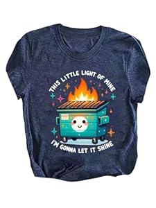 Women's Letter Print T Shirts Crewneck Short Sleeve Tee Tops Streetwear Tops (Black) Large