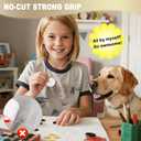 Convenient Double Sided Foam Tape, Mounting Tape for Indoor & Outdoor Home Car, Super Strong Adhesive Waterproof White Pads, 24 Round & 12 Square