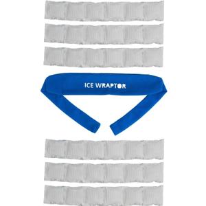 Ice Wraptor Bandana + 6 inserts:Just Add Water & freeze. Keep Neck, Head, oints Cool. Portable Ice Therapy for Pain Relief.Adjustable, Lightweight Comfortable- w/ 6 2.5"x15" Reusable Cryosheet Inserts