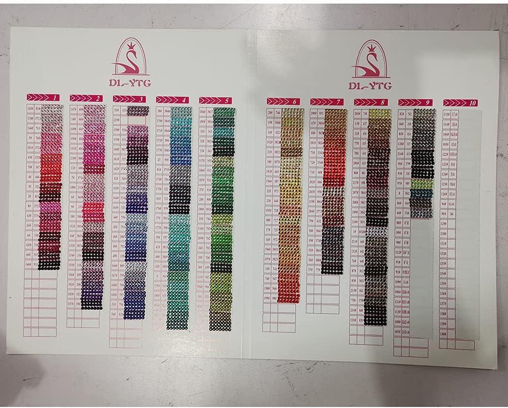 175 Colors Crystal Drills Color Card for Diamond Painting for DIY Art Craft