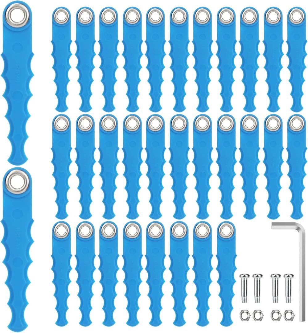32 Pack KST-120X Replacement Blades Compatible with Kobalt KST 120X-06 40-Volt String Trimmers Polycarbonate Replacement Head,Flexible Blades with Screw Parts(37 Pack)
