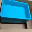 Hoteam 18 Pcs Flat Storage Organizer Bins Letter Size Paper Tray Classroom Storage Plastic Art Trays Classroom Pencil Organizer Baskets for School Office Teacher Book Organization(Light Blue)