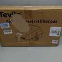 Stainless Steel Litter Box with High Sides, XL High Sided Cat Litter Pan, Open Top Extra Large Metal Cat Litter Box, Non-Stick, Odor Free, Leakproof, Scoop Included, Gray