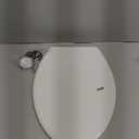 Durable Elongated Toilet Seat with Slow Soft Close - Easy to Install and Clean, Never Loosens - White, Fits Most Elongated Toilets