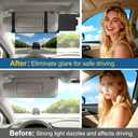 Veharvim Polarized Sun Visor Extender, Upgraded UV400 Car Sun Visor Extension with PC Lens and Side Sunshade,Anti-Glare Visor for Safe Driving,UV-Filtering (No Zipper, (Driver+Passenger) Side)