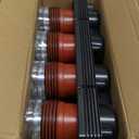 4 inch Round Nursery Pots 60pcs, 12 Cell Nursery Pots Trays 5 Pcs, Sturdy Seeds Starting Germination Shuttle Carrying Trays, Small Planter Nursery Propagation 5 Sets