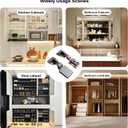 1 Pack 2pcs 35mmBore Frameless Inset Soft Close Ultra Thin Titanium Black Cabinet Door Hinge, 0-45 Self Closing, 3D Adjustment, Stop at Any Angle from 45 to 105