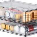ZHIAI Stackable Storage Drawer, 2 Piece Acrylic Organiser for Cosmetics and Beauty Products, Suitable for Dressers, Bathrooms, Cabinets, Storage Rooms, Bedrooms and Home Organisers