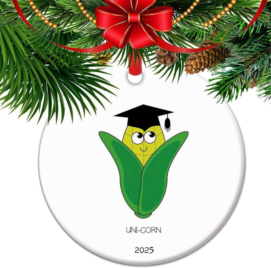 UNI-Corn School Graduation Ornament, Class of 2025 Graduation Gifts,Grad Gift (C16)