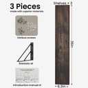 BAYKA Wall Shelves for Bedroom Decor, Floating Shelves for Wall, Display Mounted Rustic Wood Shelf for Books,Plants,Corner Shelves for Bathroom,Kitchen,Living Room(Rustic Brown36inSet of 3)
