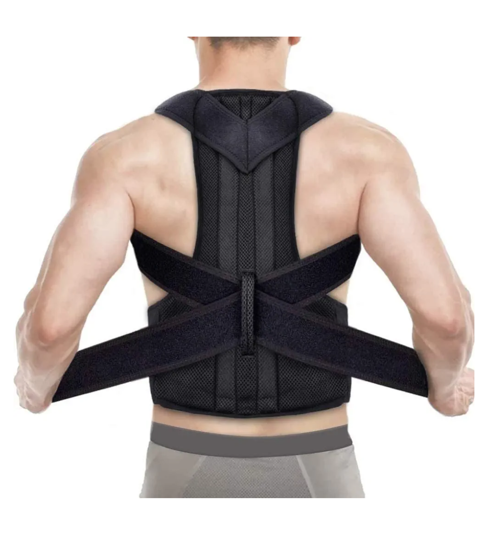 Plus Size Posture Corrector S-5XL Back Brace For Men Women Teenagers Students, Fully Adjustable Full Back Support Belt Shoulder Posture Support For Hunchback Scoliosis, Size Large