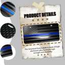 American Flag License Plate, Aluminum 3D Metal Embossed License Plate with USA Flag, Patriotic Embossed License Plate Bracket Frame Holder, 6 x 12 Inch (Black+Blue)