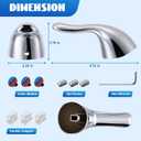 Enhon Lever Handle Kit and Handle Screw Kit, Compatible with American Standard M962160-0020A/030126-0070A, for Single-Handle Pressure Balance Tub and Shower(Polished Chrome)