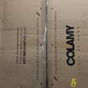 COLAMY Wooden Dining Chairs Set of 2, Modern Fabric Upholstered Kitchen Chairs, Farmhouse Dining Room Chair with Foot Pegs, Light Grey