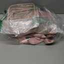 Large Makeup Cosmetic Bag with 3 Removable Case, Double Layer Travel Makeup Organizer Case with Inner Dividers and Makeup Brushes Storage Section, Pink (Patented Design)