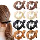 8PCS Large Matte Ponytail Buckle Hair Clip High Ponytail Claw Clip Nonslip Hair Accessories for Women Thick Hair