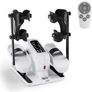 MOMODA Electric Pedal Exerciser for Seniors with Leg Support, White